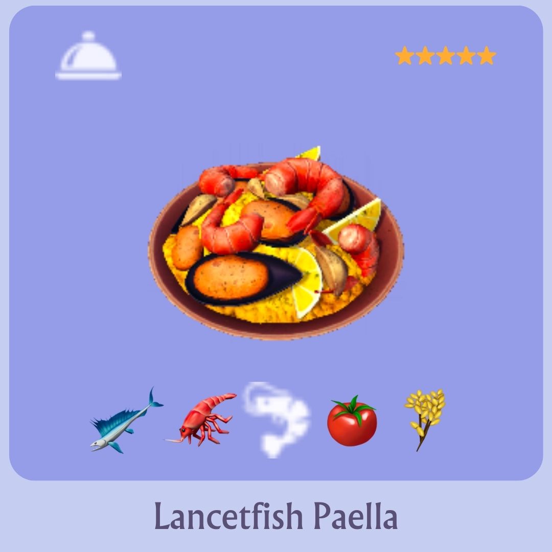 Lancetfish Paella Disney Dreamlight Valley Recipe