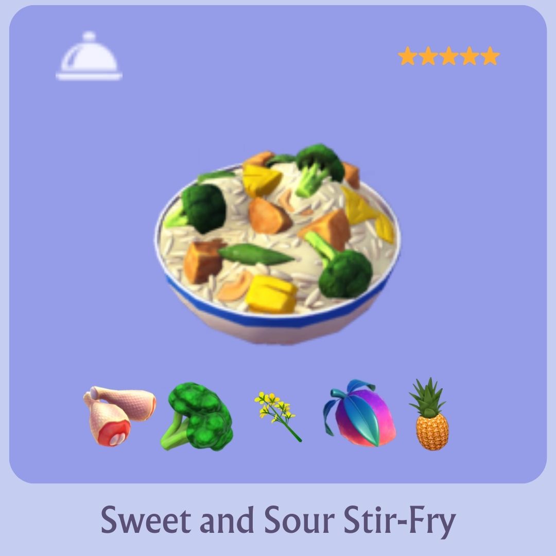 Sweet and Sour Stir-Fry Disney Dreamlight Valley Recipe