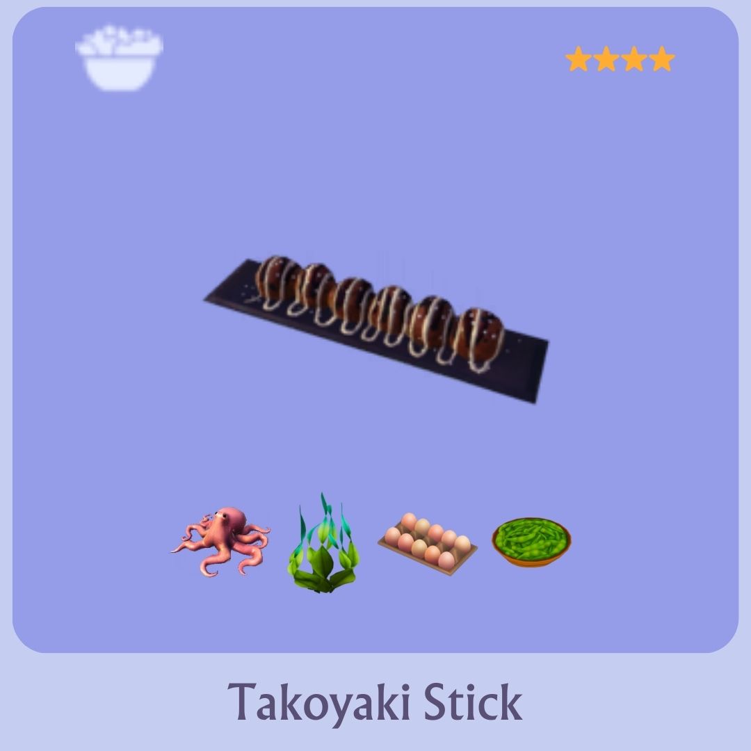 Takoyaki Stick Disney Dreamlight Valley Recipe