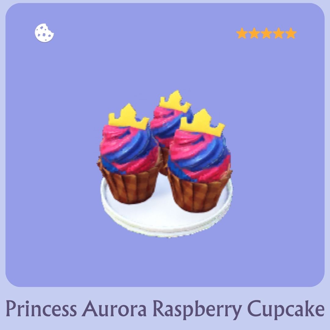 Princess Aurora Raspberry Cupcake Disney Dreamlight Valley Recipe
